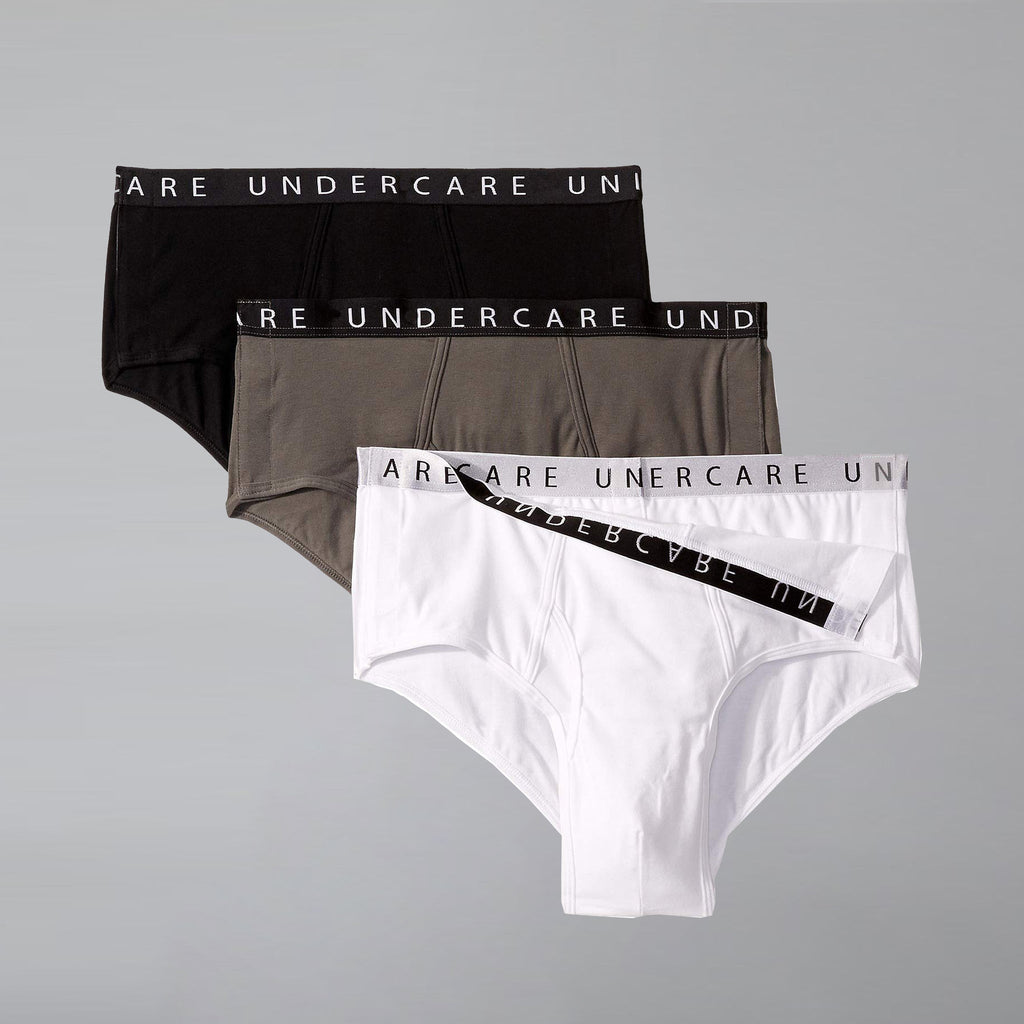 UNDERCARE Adaptive Underwear: Men's Brief with Easy Velcro Closure and Fy  Opening White, Black, Small